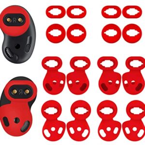 [ 8 Pairs ] Galaxy Buds Live Ear Tips Wing Tips, Non-Slip Anti-Slip Sound Leakproof Silicone Earbuds Replacement Cover Accessories Compatible with Samsung Galaxy Buds Live Red S/L