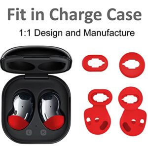 [ 8 Pairs ] Galaxy Buds Live Ear Tips Wing Tips, Non-Slip Anti-Slip Sound Leakproof Silicone Earbuds Replacement Cover Accessories Compatible with Samsung Galaxy Buds Live Red S/L