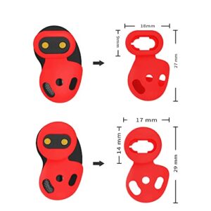 [ 8 Pairs ] Galaxy Buds Live Ear Tips Wing Tips, Non-Slip Anti-Slip Sound Leakproof Silicone Earbuds Replacement Cover Accessories Compatible with Samsung Galaxy Buds Live Red S/L