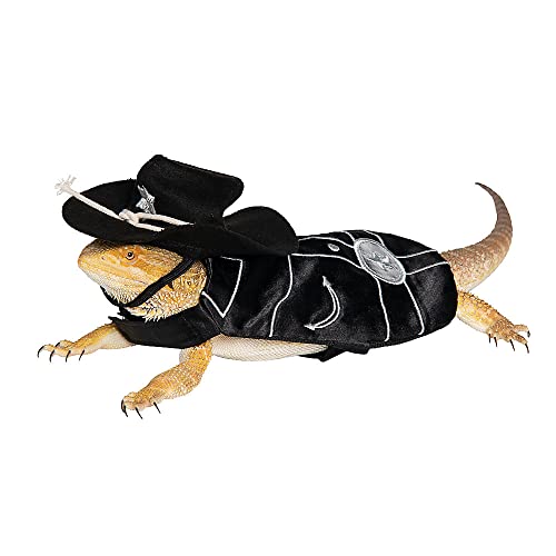 Thrills & Chills Bearded Dragon Reptile Holiday Halloween Costume Clothes Accessory Funny Cute Cowboy