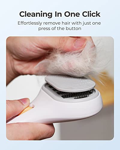 Cat Brush for Shedding Long or Short Haired Cats, Cat Brushes for Indoor Cats, DONOTU Self Cleaning Slicker Brush for Large Medium Small Dogs, Pets Grooming Tool, Removes Mats, Tangles and Loose Fur