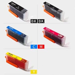 5 Pack 280XXL/281XXL Compatible Ink Cartridge Replacement for Canon Printer 281 281XXL CLI-281XXL CLI-281 XXL Compatible with PIXMA TS6120 TS6220 TS6320 TR7520 TS8120 TR8520 TS9120