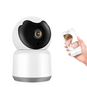 baby monitor camera, 3mp indoor wireless security camera for home, wifi pet camera for dog and cat, 2 way audio, night vision, humanoid detection alarm, tuya baby monitor camera, (pg-q5e)
