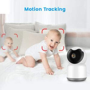 Baby Monitor Camera, 3MP Indoor Wireless Security Camera for Home, WiFi Pet Camera for Dog and Cat, 2 Way Audio, Night Vision, Humanoid Detection Alarm, Tuya Baby Monitor Camera, (PG-Q5E)