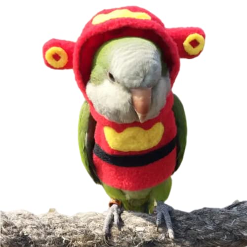 Bird Costume Bird Diaper Flight Suit Bird Clothes Cosplay Photo Prop for Parrots Lovebird Parakeet Cockatiel Small Animals Apparel (Without Diaper,Cockatiel)