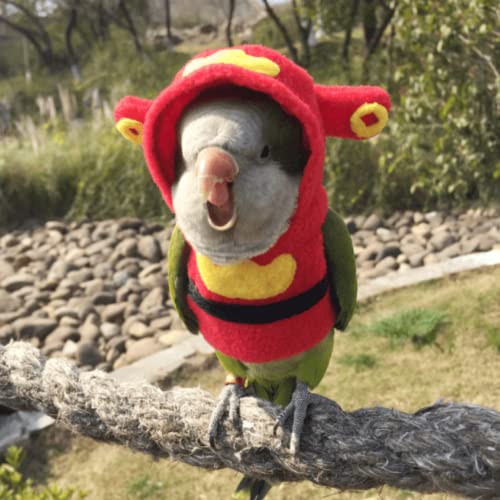 Bird Costume Bird Diaper Flight Suit Bird Clothes Cosplay Photo Prop for Parrots Lovebird Parakeet Cockatiel Small Animals Apparel (Without Diaper,Cockatiel)