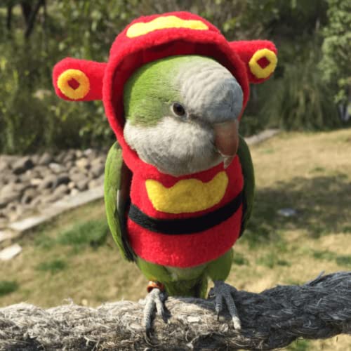 Bird Costume Bird Diaper Flight Suit Bird Clothes Cosplay Photo Prop for Parrots Lovebird Parakeet Cockatiel Small Animals Apparel (Without Diaper,Cockatiel)