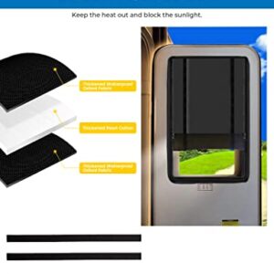 RV Window Shade Coverings with Zipper,Foldable Camper RV Door Window Shade RV Curtains for Camper Insulator for Motorhome Skylight & Window, Camper Accessories for Inside Travel Trailers