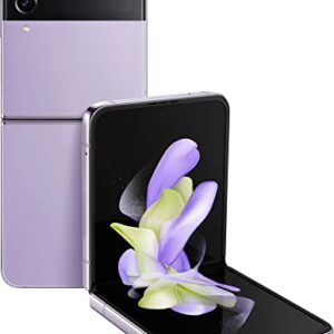 SAMSUNG Galaxy Z Flip4 5G 128GB ROM 8GB RAM Factory Unlocked (GSM Only | No CDMA - not Compatible with Verizon/Sprint) Mobile Cell Phone - Purple