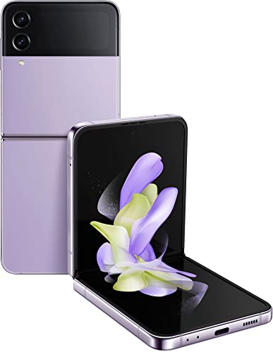 SAMSUNG Galaxy Z Flip4 5G 128GB ROM 8GB RAM Factory Unlocked (GSM Only | No CDMA - not Compatible with Verizon/Sprint) Mobile Cell Phone - Purple