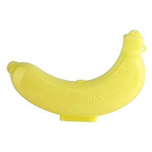 Banana Saver Container, Portable Banana Case Holder for Banana Storage Cute Banana Protective Case Lunch Fruit Storage Box(Yellow)