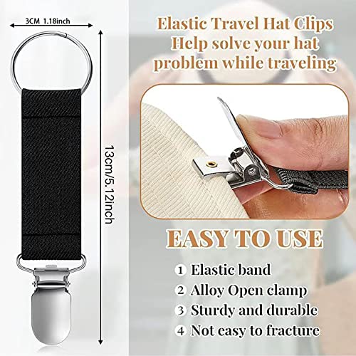 Container Bottles Travel Hat Clip Elastic Mitten Clips Extra Strong Stainless Steel Glove Clips Luggage Travel Hat Clip Portable Elastic Desk Makeup Organizers And Accessories (Dark Gray, One Size)