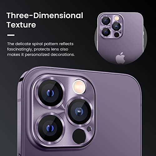 Tensea for iPhone 14 Pro/iPhone 14 Pro Max Camera Lens Protector, Aluminum Alloy Metal Tempered Glass Cover Camera Screen Protector Accessories, Case Friendly for iPhone 14Pro / 14 ProMax 2022