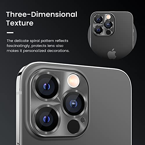 Tensea for iPhone 14 Pro/iPhone 14 Pro Max Camera Lens Protector, Aluminum Alloy Metal Tempered Glass Cover Camera Screen Protector Accessories, Case Friendly for iPhone 14Pro / 14 ProMax 2022