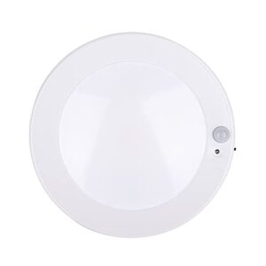 YoonLIT LED Closet, Flush Mount Motion Sensor Ceiling Light with Dusk to Dawn, 6.2 Inch, 10.5W, 800 Lumen, Anti-Rust Galvanized Housing, White Finish 5000K 2-Pack