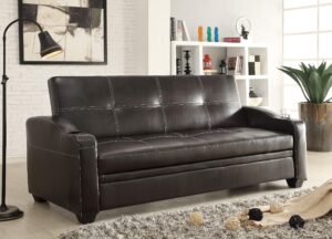 lexicon denali futon sofa sleeper, dark brown