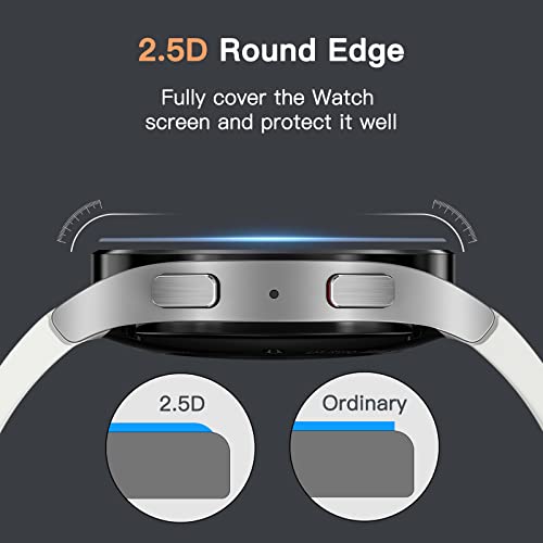 JETech Screen Protector for Samsung Galaxy Watch 5/4 44mm, Tempered Glass 2.5D Round Edge, HD Clear, 3 Pack