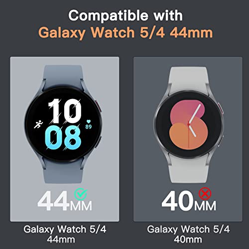 JETech Screen Protector for Samsung Galaxy Watch 5/4 44mm, Tempered Glass 2.5D Round Edge, HD Clear, 3 Pack