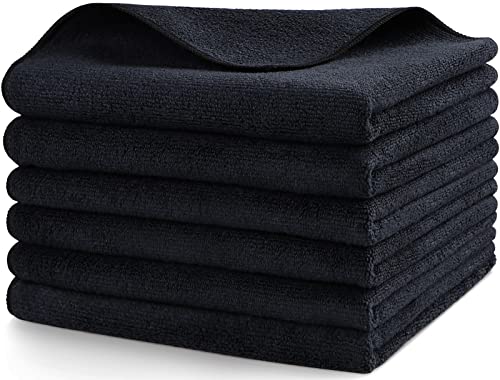 HOMEXCEL Microfiber Towels for Cars,Premium All-Purpose Cleaning Cloths,Lint Free,Scratch Free,Highly Absorbent Washing Towels Cleaning Rags for Kitchen,Car,Window,Glass,300GSM,16" x 16",6 Pack