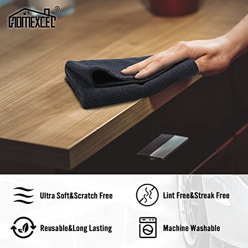 HOMEXCEL Microfiber Towels for Cars,Premium All-Purpose Cleaning Cloths,Lint Free,Scratch Free,Highly Absorbent Washing Towels Cleaning Rags for Kitchen,Car,Window,Glass,300GSM,16" x 16",6 Pack