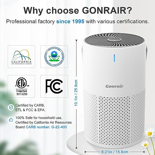 Air Purifiers for Bedroom Home 5 Layers H13 HEPA Air Filter, 22dB Ultra-quiet Air Purifier for office,Desktop,Kitchen,Filter 99.99% Smoke,Pollen, Pet Dander,Dust,Ozone Free,Available for California