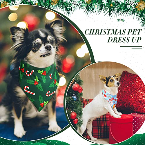 15 Pieces Christmas Dog Bandana Dog Scarf Assorted Color Triangle Holiday Dog Bandanas Decorative Checkered Bandana Christmas PET Scarf for Dogs Cats Pets Xmas Holiday Party Accessories (Small)