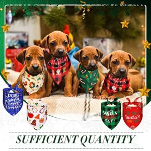 15 Pieces Christmas Dog Bandana Dog Scarf Assorted Color Triangle Holiday Dog Bandanas Decorative Checkered Bandana Christmas PET Scarf for Dogs Cats Pets Xmas Holiday Party Accessories (Small)