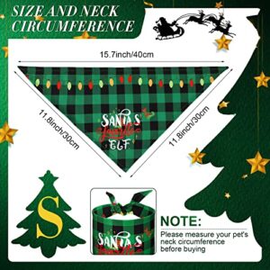 15 Pieces Christmas Dog Bandana Dog Scarf Assorted Color Triangle Holiday Dog Bandanas Decorative Checkered Bandana Christmas PET Scarf for Dogs Cats Pets Xmas Holiday Party Accessories (Small)
