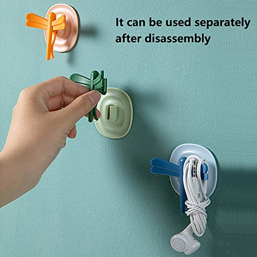 Defrko Multifunction Wall Hooks, Reusable Dragonfly Seamless Adhesive Holders, Decorative Hooks for Coat Towel Waterproof Bathroom Kitchen Hanging Heavy Duty, 4 Pcs