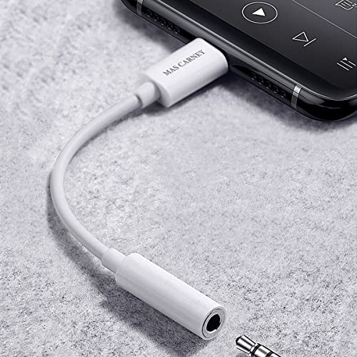 MAS CARNEY USB Type C to 3.5mm Female Aux Adapter, HiFi Audio Headphones Jack, Compatible with Huawei Google Pixel Mi Moto Z iPad Pro MacBook etc Android/iOS/ Win10 USB Type C Device Black