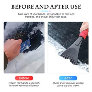 Ice Scraper for Car Windshield and Window, Auto Snow Removal with Foam Handle, No Scratch Cleaning Tool Remove Frost and Snow, Car Winter Exterior Accessories Universal for Truck, SUV, Home (Red)