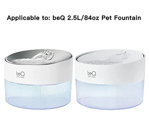 BEQ Replacement Filters 12 Pieces for BEQ 2.5L/84oz Indoor Ultra-Quiet Stainless Steel Cat Water Fountain Dog Water Dispenser Automatic Pet Fountain