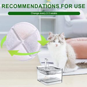 TOYMIS 8pcs Pet Fountain Filters, 101oz/ 3Liter Soft Cat Fountain Filter Sponge Pet Water Fountain Filter Replacement Pet Fountain Accessories