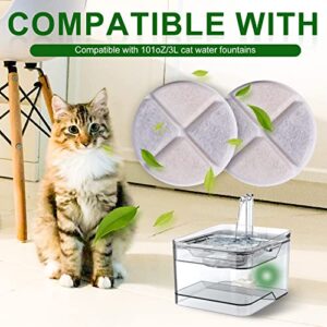 TOYMIS 8pcs Pet Fountain Filters, 101oz/ 3Liter Soft Cat Fountain Filter Sponge Pet Water Fountain Filter Replacement Pet Fountain Accessories