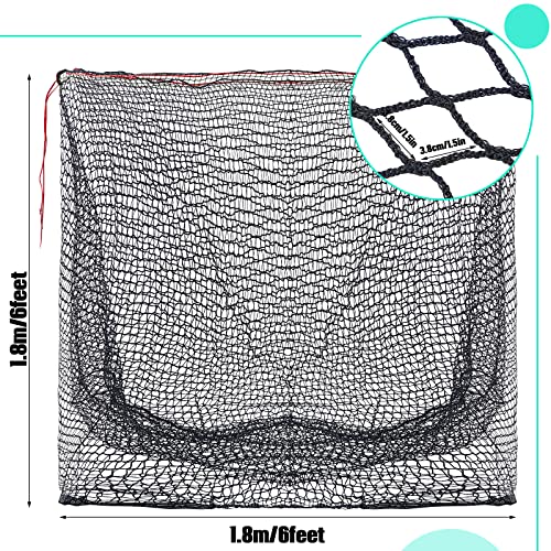 Hay Net Hay Bales Round Bale Hay Net Slow Feed 5 mm Thick Bale Knotless Large Hay Feeder Hay Bags for Horses Black Feeding Supplies for Horses Goat Cattle Equine Stalls Barn Feed Decoration (6 x 6 Ft)