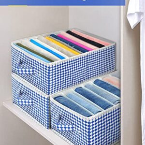 MULISOFT Drawer Organizers for Clothing, 2 Pack Underwear Drawer Organizer Clothes, 10 Grids Clothes Organizer for Folded Clothes,Wardrobe Clothes Organizer for Jeans,Pant,Sweaters,T-Shirt,Underwear