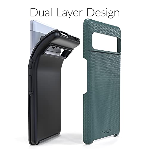 Crave Dual Guard for Google Pixel 7 Pro Case, Shockproof Protection Dual Layer Case for Google Pixel 7 Pro - Forest Green