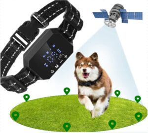 gps wireless dog fence, 2023 electric fence system for dogs, portable gps wireless pet containment system. large signal boundary range up to 6560ft. adjustable collar for all large and medium dogs