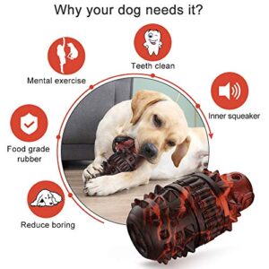 Pamlulu Dog Toys for Aggressive Chewer, Indestructible Tough Dog Chew Toys for Large Dogs, Squeaky Dog Toothbrush Teeth Cleaning Toy