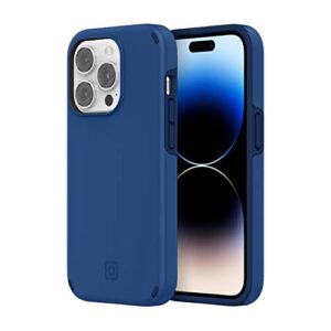 incipio duo series case for iphone 14 pro, 12-ft. (3.7m) drop defense - midnight navy/inkwell blue (iph-2033-mnyib)