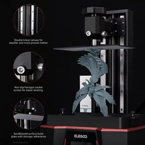 ELEGOO Saturn 2 MSLA 3D Printer and ELEGOO 8K Standard Photopolymer Resin Grey 1000g