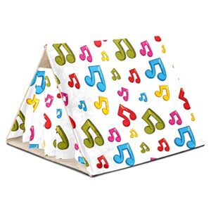 y-dsiwx guinea pig hideout cozy hamster house cave for bunny chinchilla hedgehog small animal colorful music notes theme