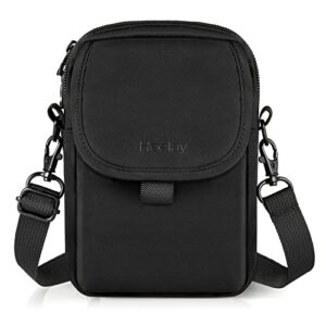 heelay shoulder travel crossbody side bag with arm band,fits iphone and android,use for running, walking, hiking & biking 6.7 * 4.7in (black)