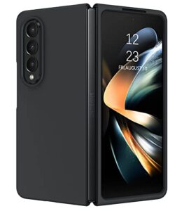 bentoben galaxy z fold 4 case, soft silicone gel rubber bumper slim hard pc thin shockproof protective phone case for samsung galaxy z fold 4 (7.6 inch), black