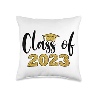 senior 2023 graduation class of 2023 graduate proud grad class graduation senior 2023 throw pillow, 16x16, multicolor