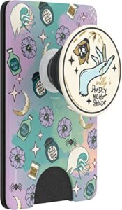 popsockets phone wallet with expanding phone grip, phone card holder - sally's deadly nightshade