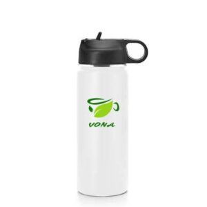 vona cups water and juice (white with straw)