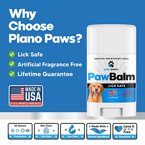 Lick Safe Dog Paw Balm 2 Oz - Dog Paw Protector - Paw Balm Dogs - Paw Pad Balm - Paw Protectors for Dogs Hot Pavement - Paw Wax for Dogs - Fix Dry Cracked Paws - Paw Soother for Dogs - Paw Butter