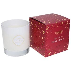 trapp no. 58 - holiday - 7 oz. signature candle - aromatic home fragrance with seasonal scent of cinnamon, gingerbread, & bourbon vanilla notes - petrolatum wax