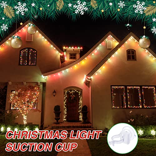 Christmas Light Suction Cup with Hook Window Suction Cup Christmas C7, C9 Light Clip Heavy Strength Heavy Duty Clear Plastic Transparent Suction Cup Light Bulb Mini Suction Cup Holder (25)